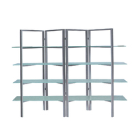 Buffet de présentation en forme de style moderne avec roulettes Présentoir mobile pour gâteaux et desserts Présentoir pour buffet