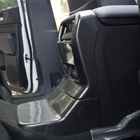 Pour Toyota Land Cruiser LC250 Prado, kit complet de protection de la console centrale arrière en fibre de carbone, cadre de la grille d'aération, 2024-2026