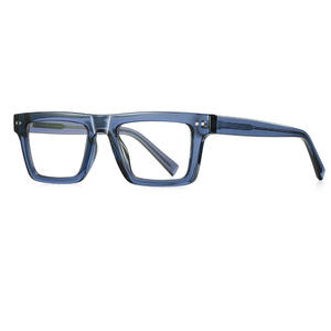 Monturas de Gafas Cuadradas TR de Calidad, Gafas Ópticas para Hombre, Anti Luz Azul, Gafas de Moda Personalizadas con Bloqueo de Rayos Azules, Venta al por Mayor - Product Image 1