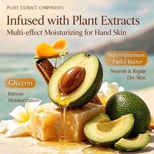 Crème pour les mains à imprimé léopard, soin nourrissant et hydratant de luxe, tube souple, parfum fruité de rose, pour peaux normales/sèches, usage quotidien - Product Image 4