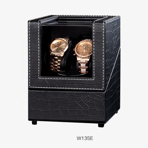 Premium Motor automático mecánico <span class=keywords><strong>reloj</strong></span> pulsera Winder clásico hogar <span class=keywords><strong>reloj</strong></span> vibrador rotatorio con cuero/PU Funda de cuero - Product Image 6
