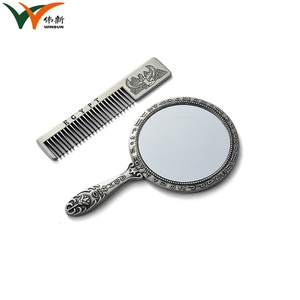 Miroir de poche de haute qualité avec peigne, en alliage de zinc, style égyptien - Product Image 4