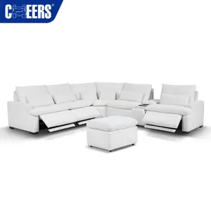 MANWAH CHEERS New Large Home Furniture Living Room Sofa Recliner Sets Sectional Corner Modular Sofa Living Room L Shape Couch