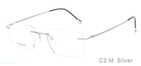 Kacamata persegi titanium tanpa bingkai optik lucu transparan