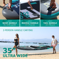 Planche de SUP gonflable Skatinger Recruit Agents Grey Sports 1,2 m x 3,35 m pour lacs, océans, plages et yoga
