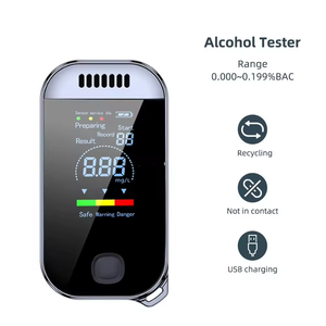 Teste De Álcool Digital USB Recarregável Display LED <span class=keywords><strong>Alcohol</strong></span> Detector 0,000 ~ 0.199% BAC Alcohole Respiração <span class=keywords><strong>Tester</strong></span> - Product Image 2