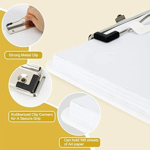 Portadocumenti Personalizzato con Portapenna, Cartella in Plastica con Clip, Forniture per Ufficio - Product Image 5