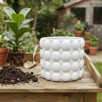 Pot Keramik Modern untuk Tanaman, Pot Bunga Besar, Pot Tanaman Bulat, Dekorasi Rumah, Taman Luar Ruangan, Patio, Grosir