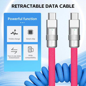 Cable de Datos Retráctil Tipo-C con Diseño Creativo de Bloques de Color, Carcasa de Nailon, Carga Súper Rápida de 120W, Cable de Aviación para Computadora - Product Image 6
