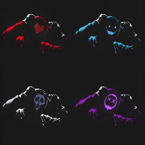 Nueva máscara de logotipo brillante LED DIY fiesta RGB pantalla estática dinámica máscara de luz LED recargable para Halloween Navidad LED luminoso - Product Image 4