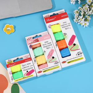 Ensemble de <span class=keywords><strong>mini</strong></span>-surligneurs - 12 couleurs, stylos marqueurs fluorescents <span class=keywords><strong>pastel</strong></span> portables à pointe oblique, fournitures scolaires, organisation de bureau, journalisation - Product Image 3