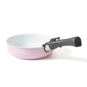 Cổ điển không dính lớp phủ gốm cảm ứng dưới Fry Pan và Sauce Pan Set 5 cái với có thể tháo rời xử lý kim loại đồ nấu nướng - Product Image 4