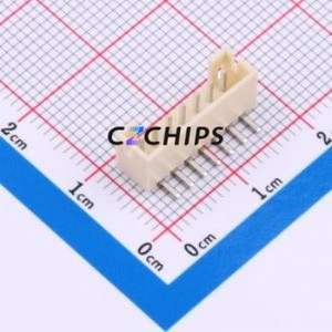 HCZZ0295-7 Wire-to-Board Pin Header Bent Lead Through Hole,P=2mm Connector 1x7P 2mm Right Angle Insert PH - Product Image 1