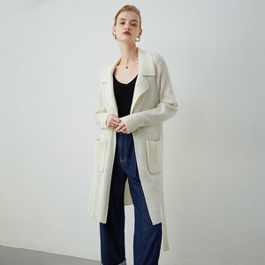 2022 nuovo stile autunno inverno donna <span class=keywords><strong>cardigan</strong></span> cashmere lana merino maglioni <span class=keywords><strong>cintura</strong></span> solido casual - Product Image 6