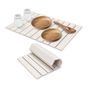 Tapis de séchage pliable en terre de diatomée écologique, absorbant, pour bols, assiettes et éponges, idéal pour comptoir de cuisine - Product Image 1