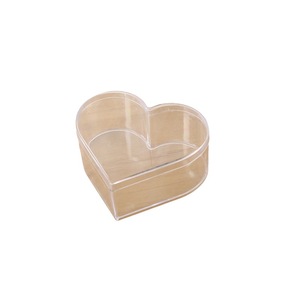 Transparent Ps Heart Shape Storage Box With Lid For Jewelry Organizers 11x9x5 Cm - Product Image 4