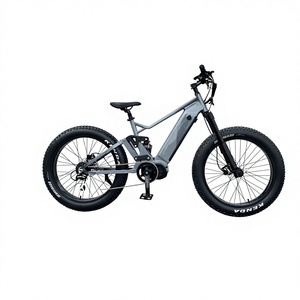 Vélo de montagne électrique à pneus larges personnalisable 1000W Bafang Mid Drive 48V 17.4Ah, suspension intégrale, tout-terrain, 26 pouces - Product Image 1