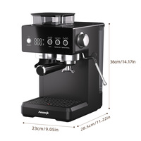 Machine à café commerciale automatique intégrant un moulin intégré et des composants en acier inoxydable pour une durabilité accrue