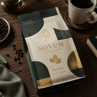 Sachet d'emballage personnalisé à fond plat avec valve de dégazage, haute barrière, en plastique, pour café en grains et thé