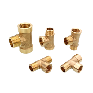 Nhà máy trực tiếp đồng phụ kiện đường ống đồng thau nữ nam giảm tốc <span class=keywords><strong>TEE</strong></span> phụ kiện 1/8 ''1/4'' 3/8 ''1/2'' - Product Image 5