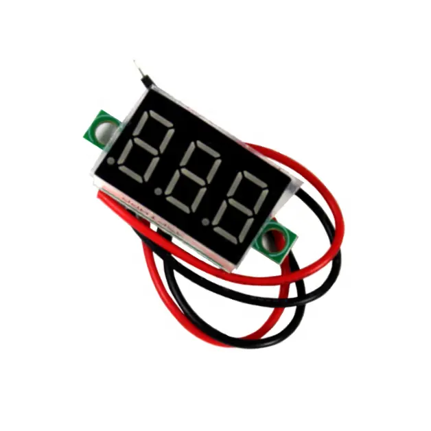 Vendite calde 0.36 pollici DC 0-30V Mini voltmetro digitale Tester di tensione 3 fili metro verde LED rosso schermo blu