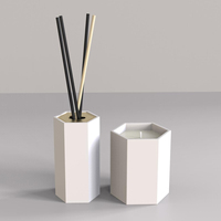 C & H vente en gros personnalisé mode luxe roseau diffuseur bouteille roseau diffuseur bouteille 150ml verre nervuré roseau diffuseur pot