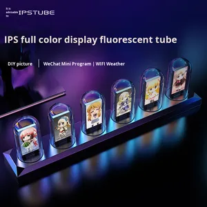 Ipstube vetro Nixie tubo digitale quarzo WiFi retroilluminato moderno orologio Desktop ornamento bebè; Cancello Cyberpunk - Product Image 5