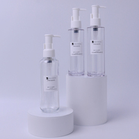 Botol Kosmetik Plastik Kosong dengan Logo Custom, Wadah Sabun Cair Frost PET dengan Pompa Semprot untuk Kemasan 120ml 150ml