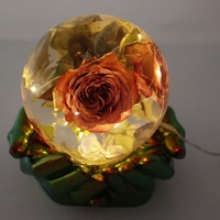 DM306 Grand moule en silicone DIY pour boule, sphère de fleurs séchées brillantes, ampoule de veilleuse en cristal, moule artisanal pour résine