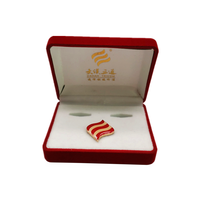 Boîte à boutons de manchette EVERWIN personnalisée avec doublure en velours, boîte cadeau d'affaires, ODM OEM, logo estampé à chaud, emballage de boutons de manchette tendance