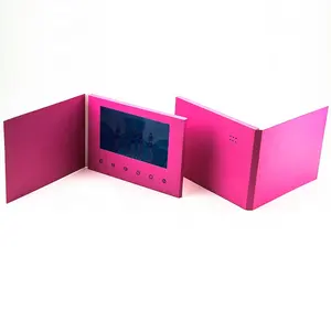 광고 플레이어 기프트 카드 7 인치 카드 비디오 비즈니스 LCD 브로셔 뮤직 북을위한 최신 발명 봉투