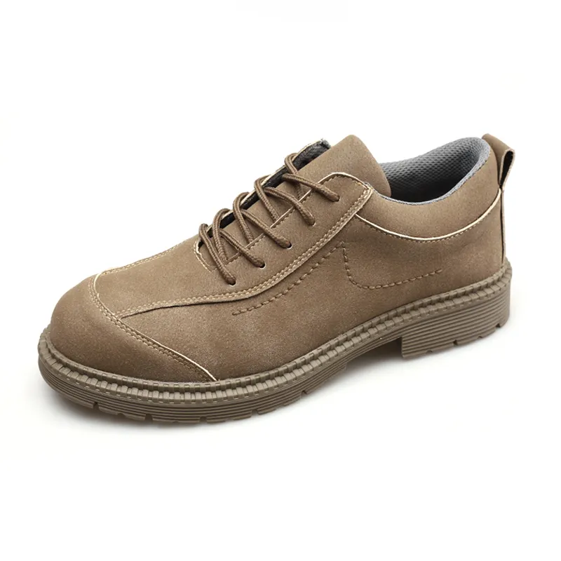 Cow Suede Leather Wholesale men work shoes with steel plate safety shoes zapatos de seguridad
