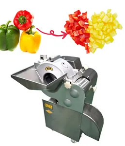 Máquina elétrica de corte e trituração de batatas e vegetais, fatiador de cubos de vegetais, fatiador de chips de mandioca, preço baixo
