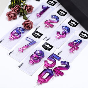 <span class=keywords><strong>Bougie</strong></span> dégradé Offre Spéciale numéro 0-9 bougies fête de la Saint-Valentin romantique décoration de gâteau d'anniversaire pour enfants - Product Image 1