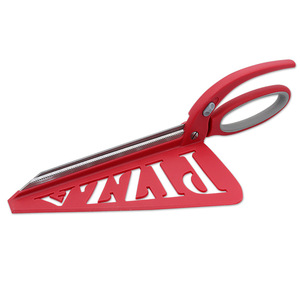 <b>Kitchen</b> <b>Scissors</b> Stainless Steel Red Pizza Cutter Multi Purpose Household Use - Product Image 1