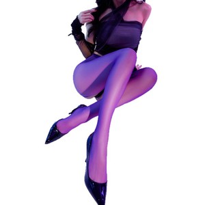 Lemon Story Sexy Pantyhose Sheer Open Crotch Women's All Seasons <b>Tights</b> Transparent Black Purple <b>Skin</b> <b>Tone</b> - Product Image 5