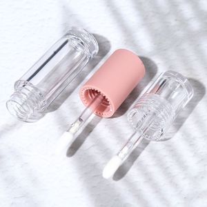 Empty Lip Gloss Tubes 3ml Transparent <b>Plastic</b> With Pink Cap Cosmetic <b>Packaging</b> For Lip Glaze - Product Image 3