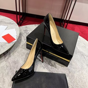 Chaussures à talons hauts classiques pointues Designer Kates 120, noires, élégantes, à semelle <span class=keywords><strong>rouge</strong></span>, pour femmes, escarpins à plateforme - Product Image 3
