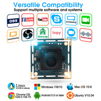 Módulo de cámara USB de alta resolución de 8MP HD UVC MJPEG para Windows