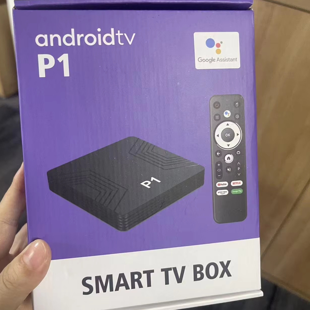 Cheap P1 Atv Box OEM Android 15 2G 4G 2.4G 5G Dual Wifi BT TVBOX 4K Media Player Voice Remote Compare Ethernet Interface