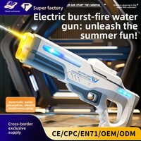 Pistolet à eau électrique transfrontalier de haute technologie, haute pression, grande capacité, auto-amorçant, à jets puissants, pour l'extérieur en été, en plastique