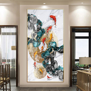 Scuola <span class=keywords><strong>di</strong></span> nuoto <span class=keywords><strong>dipinti</strong></span> <span class=keywords><strong>di</strong></span> <span class=keywords><strong>pesci</strong></span> e arte della parete koi carp design stampa su tela e poster porcellana <span class=keywords><strong>di</strong></span> cristallo per la decorazione domestica - Product Image 5