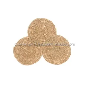 100% Tự Nhiên Handmade Tùy Chỉnh Dệt Bện Biển Cỏ Đế Lót Ly Và Placemats Vuông Tròn Trong Hình Dạng Cho Ngôi Nhà Của Bạn Có Sẵn