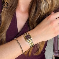Montres en acier inoxydable personnalisées avec logo unique pour femmes, montre à quartz vintage pour femmes