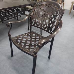 Azulejo de cerámica popular moderno, marco de aluminio, muebles de exterior, mesa de comedor y juego de sillas para Patio - Product Image 3