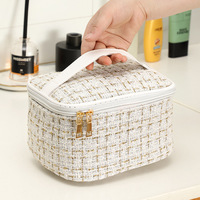 Nouvelle Trousse de Maquillage Portable 2026 avec Poignée, Organisateur de Voyage de Luxe pour Femmes, Étui de Rangement pour Articles de Toilette