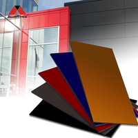 Paneles de revestimiento de pared exterior ignífugos Alumitmes Pvdf Pe Acp Sheet Acm Sheet Panel sándwich Paneles de techo compuestos de aluminio