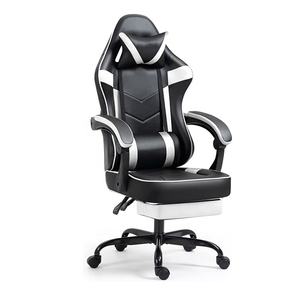 Silla <span class=keywords><strong>de</strong></span> <span class=keywords><strong>escritorio</strong></span> con artículo antiguo barato 2025, ajuste <span class=keywords><strong>de</strong></span> altura ajustable, silla versátil para Juegos <span class=keywords><strong>de</strong></span> oficina con reposapiés retráctil blanco - Product Image 2