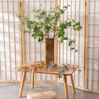 CL05001 Arrangement de Fleurs Artificielles Plantes Vertes Décor Vert Feuille de Dragon Doré Eucalyptus pour Verdure Fête de Mariage Flore