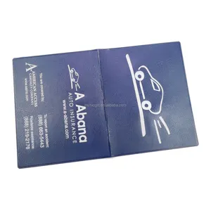 Pemegang dokumen kendaraan portabel, tempat pendaftaran dan asuransi mobil plastik kustom dengan kantong kartu bisnis yang jelas
